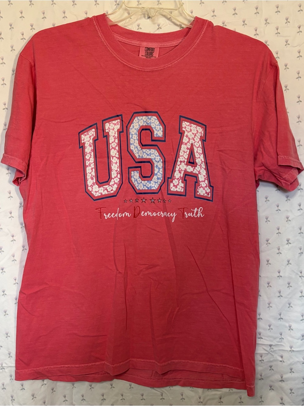 Freedom Democracy Truth FDT USA Graphic Crewneck Tee